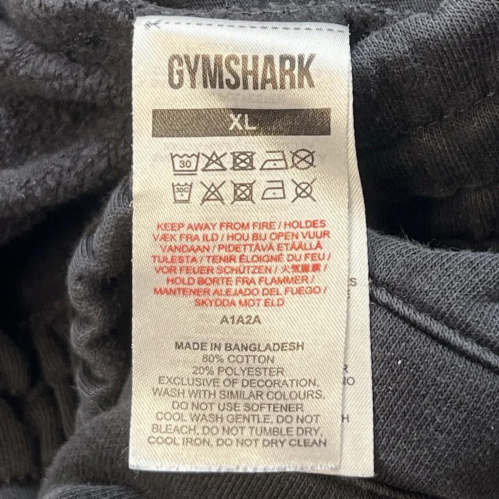 Men's Gymshark Crest Sweatpant Jogger XL Blue Workout‎ Drawstring Tapered (051)